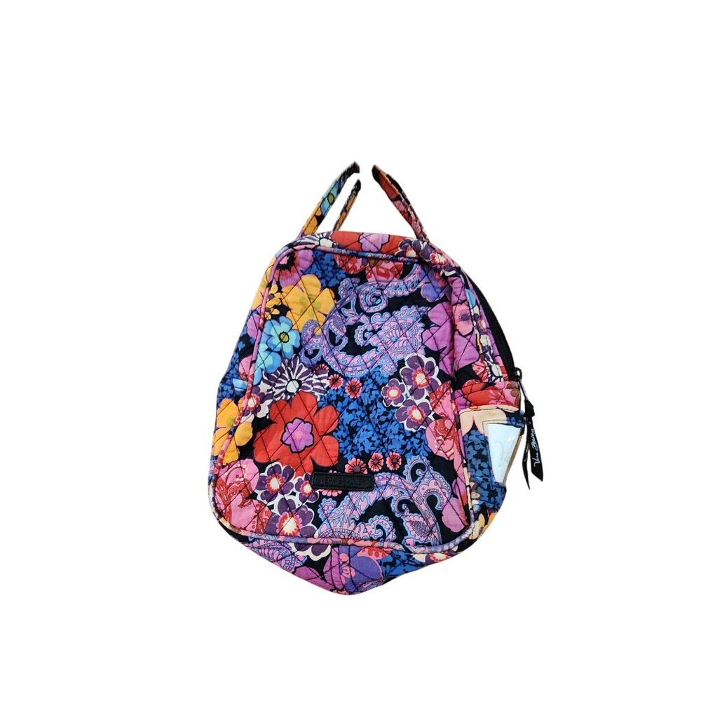 Vera Bradley Floral Paisley Lunch Box Quilted Cotton Multicolor Lightweight Zipp